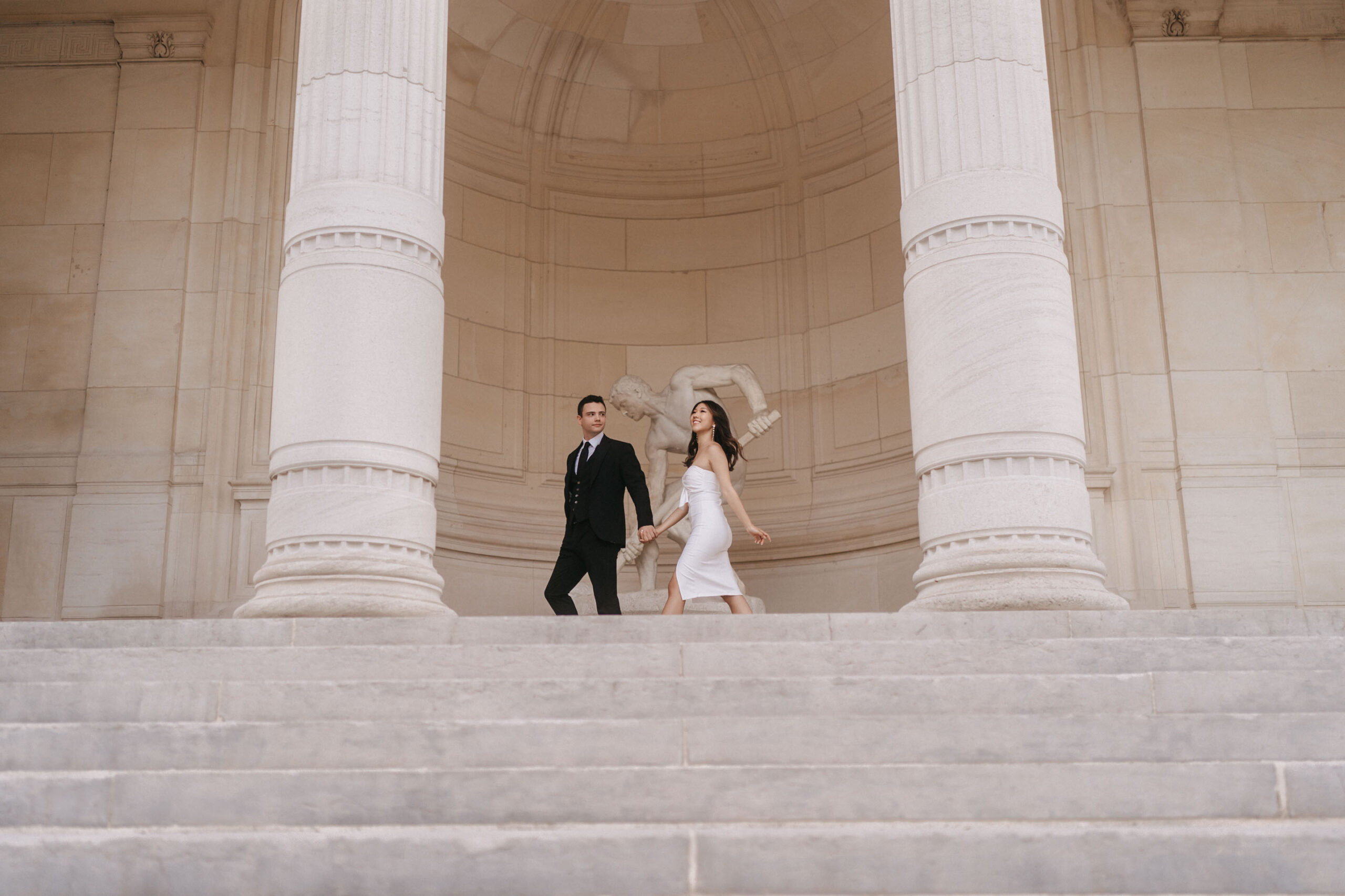 bride and groom at palais galliera Wedding Photographer in Paris for Exclusive Wedding