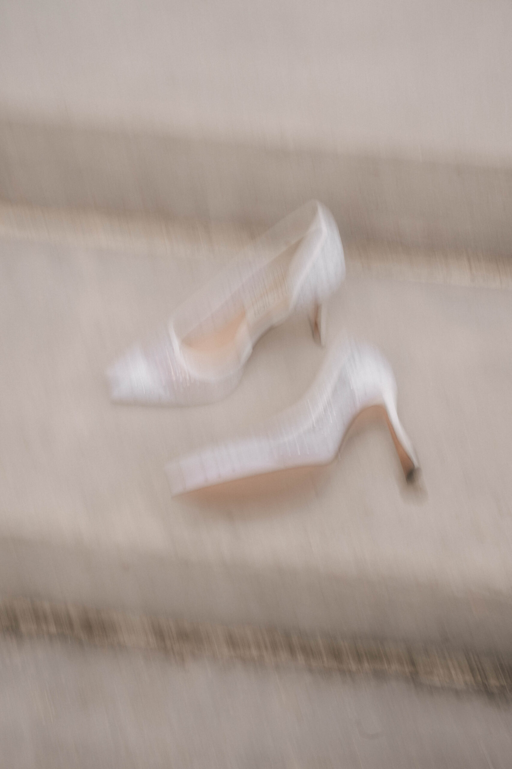 bride shoes detail at palais galliera paris