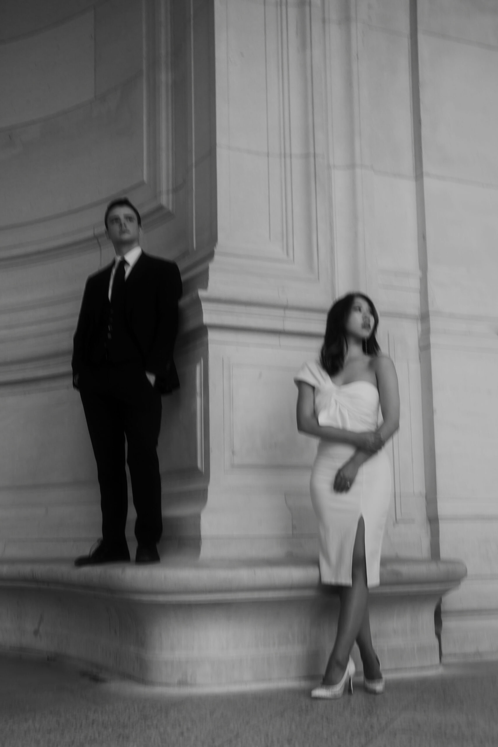 couple portrait at palais galliera paris