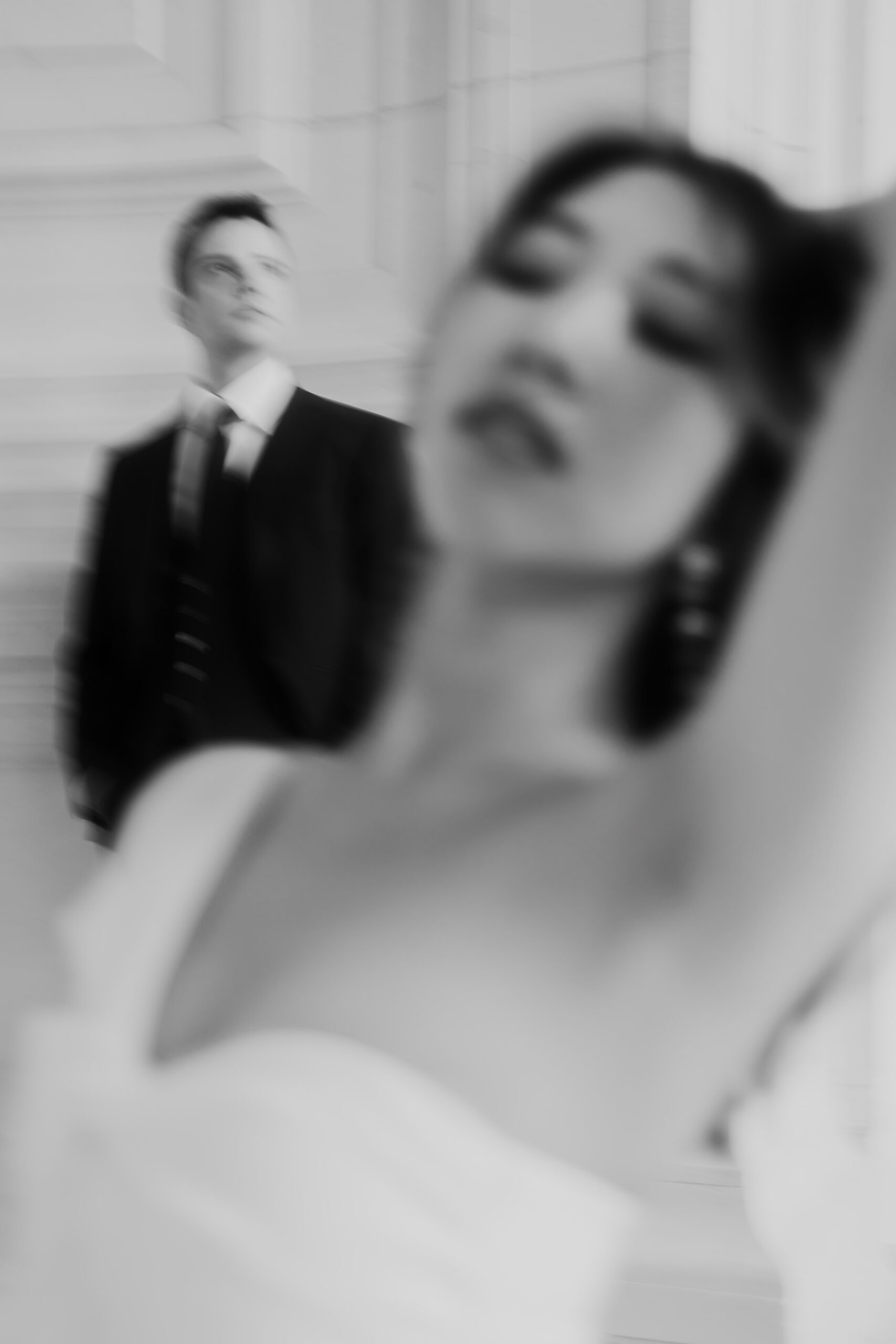 modern wedding photography bride and groom portrait at palais galliera paris exclusive wedding