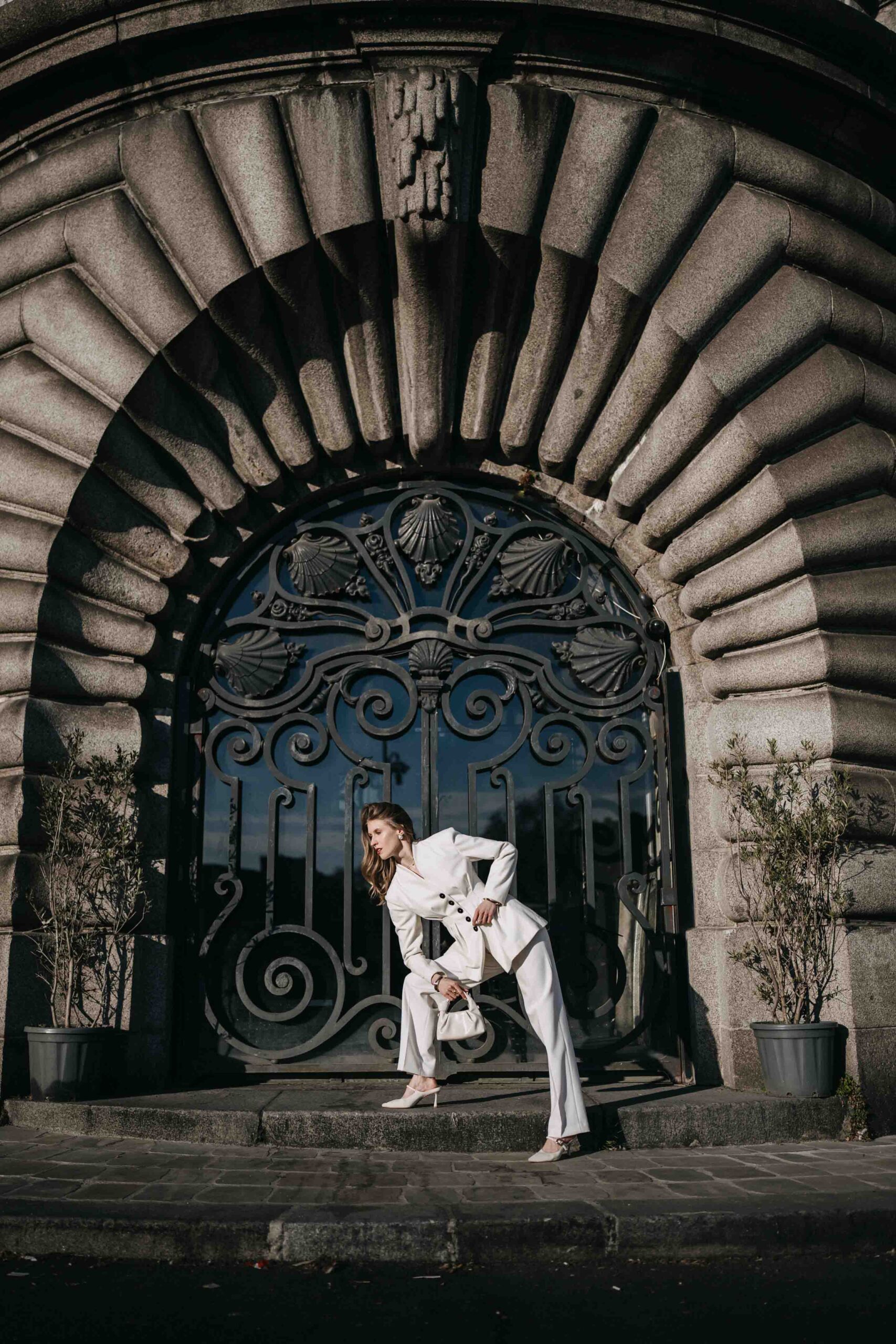 A Paris monument at a quiet hour under a photography permit.